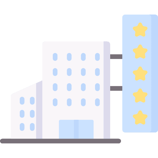Five stars urban buildings holidays icon Five stars urban buildings holidays icon