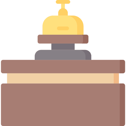 Reception bell ring desk bell hotel bell icon Reception bell ring desk bell hotel bell icon