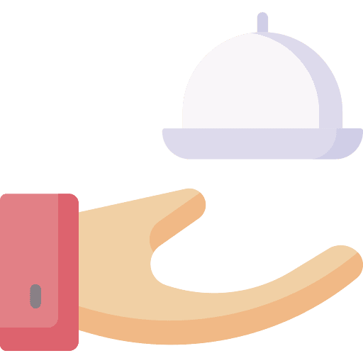 Room service food and restaurant room service plate icon Room service food and restaurant room service plate icon