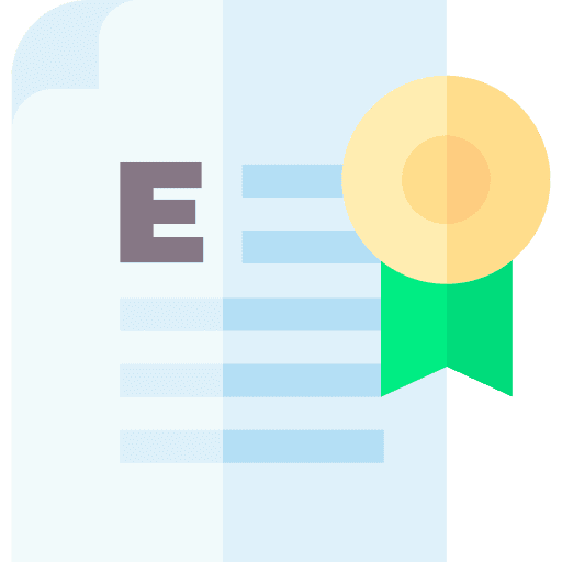 Certificate degree education paper icon