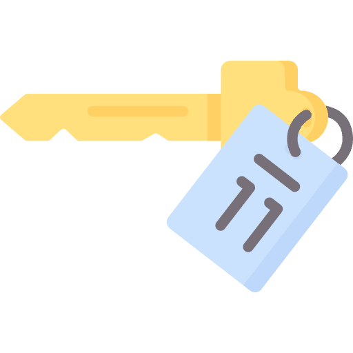 Room key holidays accomodation travel icon Room key holidays accomodation travel icon