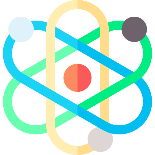Atomic atom education chemistry icon