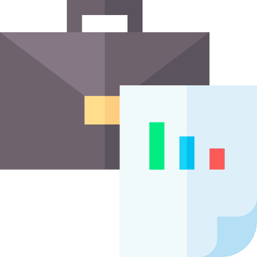 Economy portfolio bar chart report icon