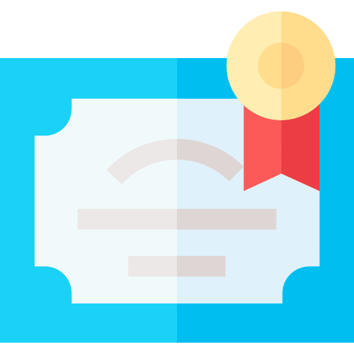 Graduate graduation document certification icon