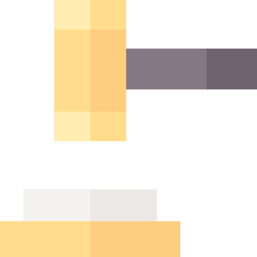Law justice judge hammer icon