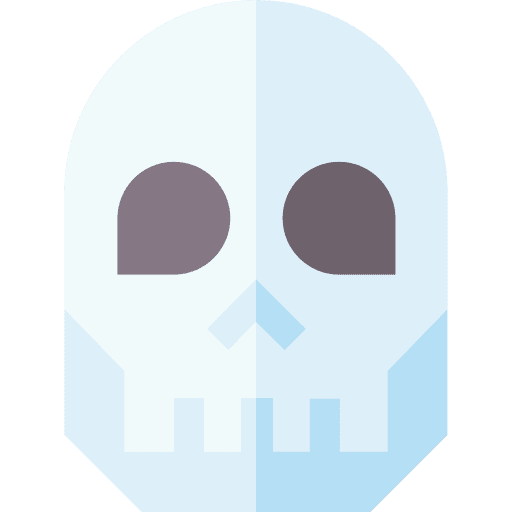 Skull anatomy head bone icon