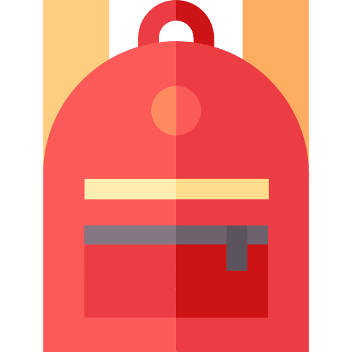 Backpack baggage education bag icon