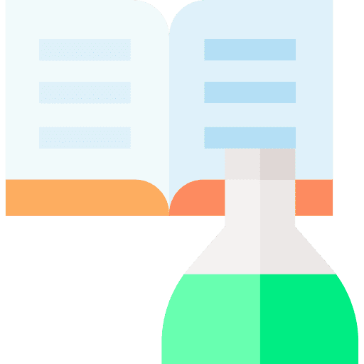 Chemistry book learn laboratory icon