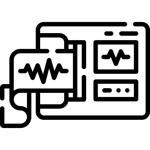 Electrocardiogram electronics healthcare and medical medical equipment icon