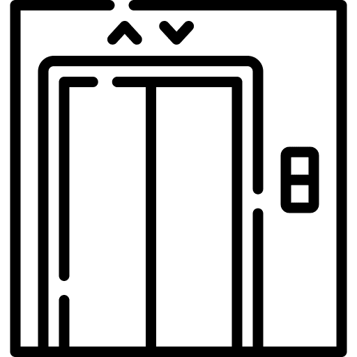 Elevator lift door hotel service icon