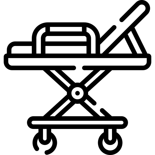 Stretcher hospital bed ambulance health icon