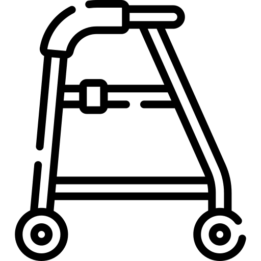 Walker physiotherapy aid rehabilitation icon