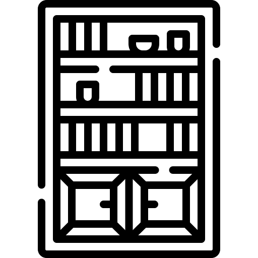 Bookshelf bookshelf library storage icon