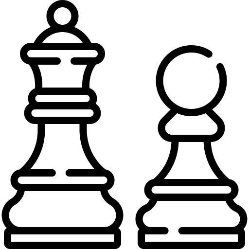 Chess pieces strategy healthcare and medical entertainment icon