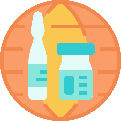 Global vaccine medicine pharmacy icon