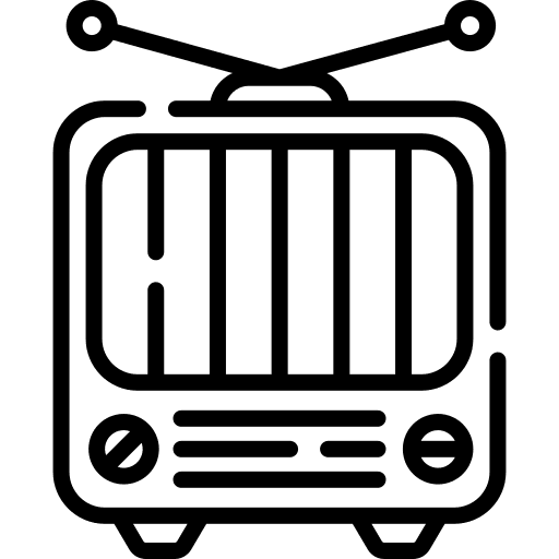 Television channel retro tu tv icon