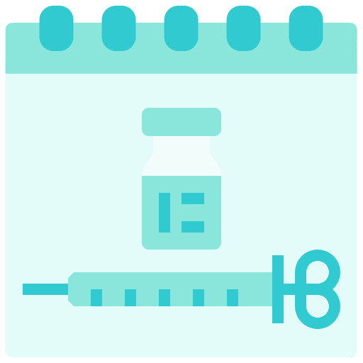 Calendar time and date injection date icon