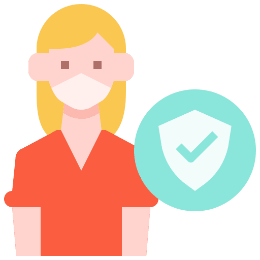 Immunity people face mask protection icon