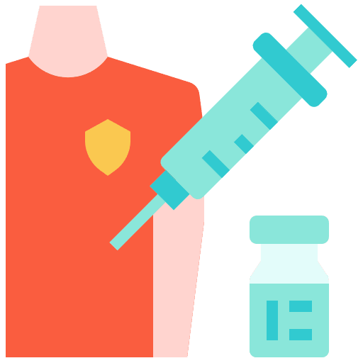 Injection healthcare and medical syringe vaccine icon