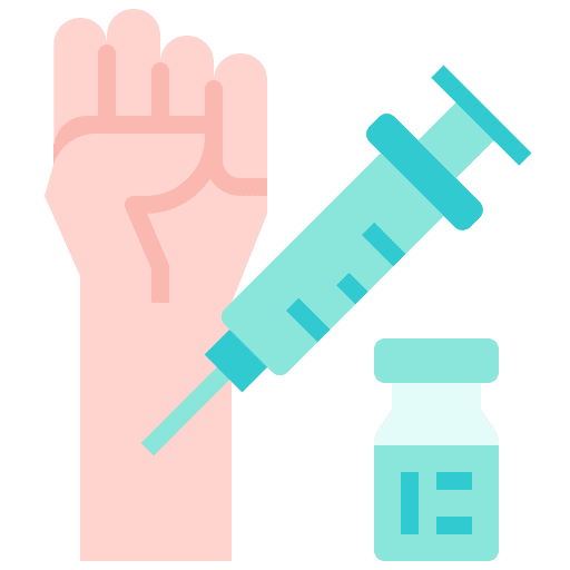 Injection vaccine medicine syringe icon