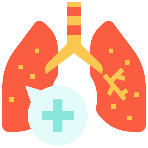 Lung check mark healthcare and medical healthy icon