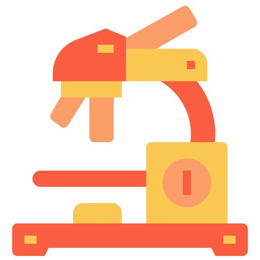 Microscope healthcare and medical laboratory research icon