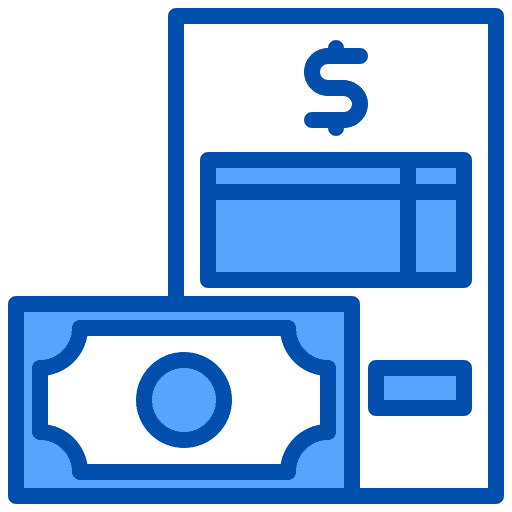 Invoice dollar bill business and finance icon