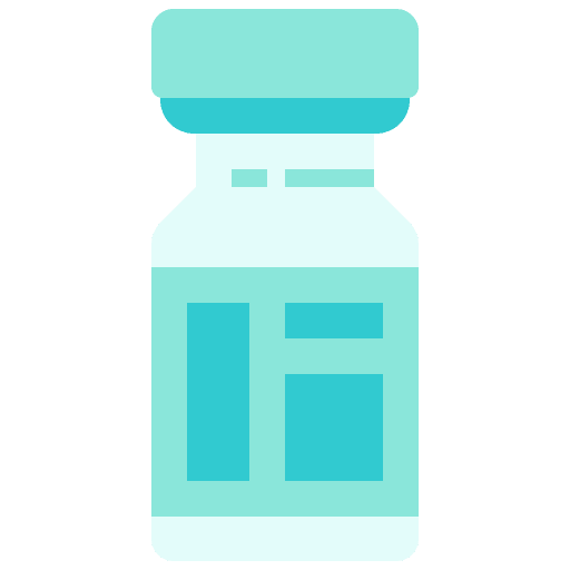 Vaccine bottle pharmacy healthcare and medical icon