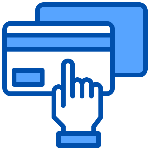 Credit card hand credit card commerce and shopping icon Credit card hand credit card commerce and shopping icon