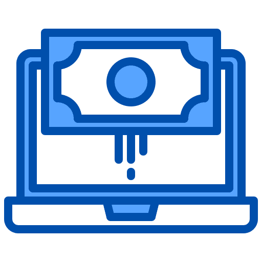 Online payment business and finance payment laptop icon Online payment business and finance payment laptop icon