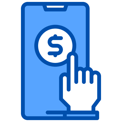 Pay pay per click mobile phone business and finance icon Pay pay per click mobile phone business and finance icon