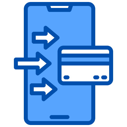 Payment mobile transfer credit card digital money icon Payment mobile transfer credit card digital money icon