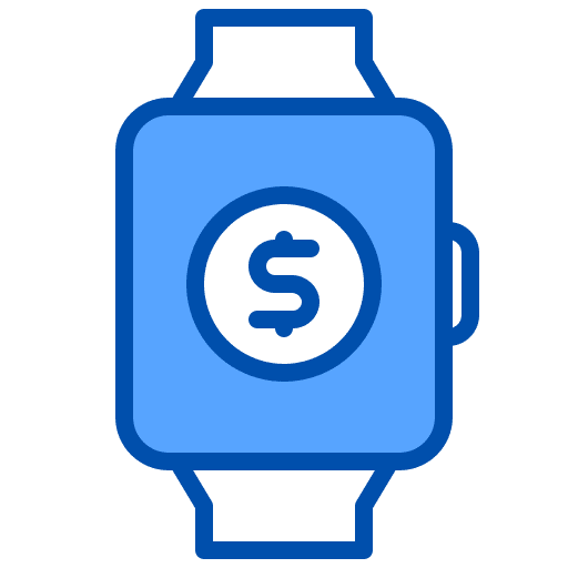 Smartwatch electronics time and date cash icon Smartwatch electronics time and date cash icon