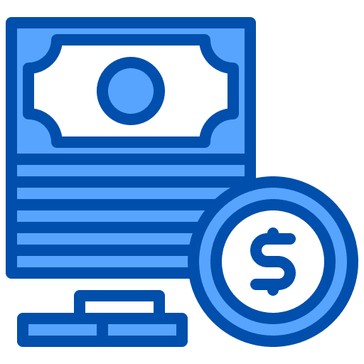 Cash coins currency money icon Cash coins currency money icon