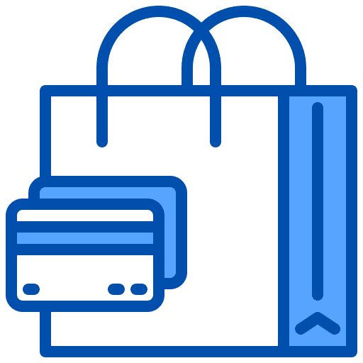 Credit card commerce and shopping credit card shopping bag icon Credit card commerce and shopping credit card shopping bag icon