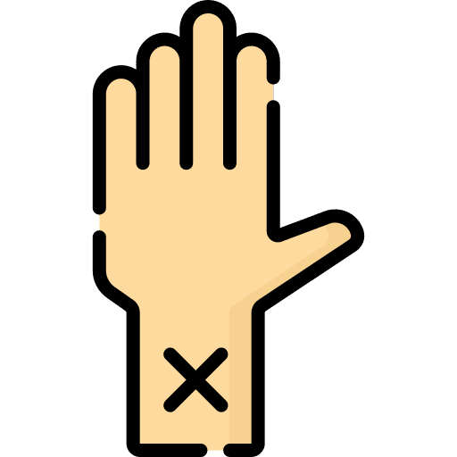 Self harm cut hands and gestures arm icon