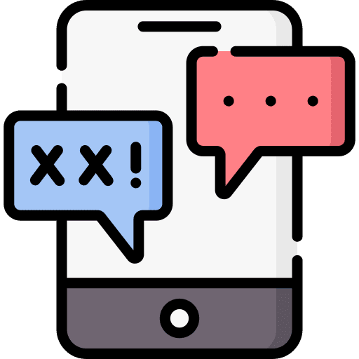 Chat mobile phone speech bubble message icon Chat mobile phone speech bubble message icon