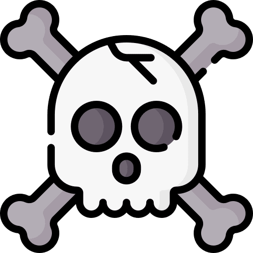 Danger dead halloween pirate icon Danger dead halloween pirate icon
