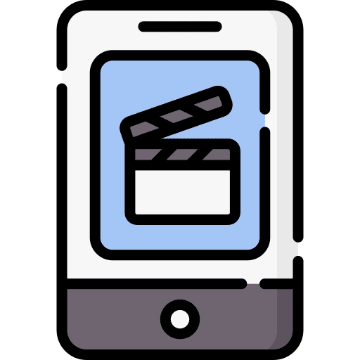Movie smartphone streaming movie icon Movie smartphone streaming movie icon