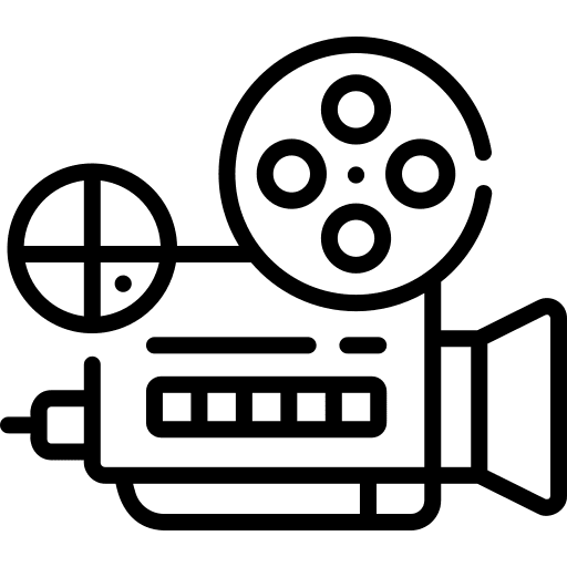 Movie camera video technology icon Movie camera video technology icon