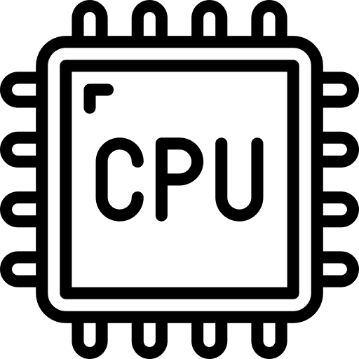 Cpu chips electronics hardware icon