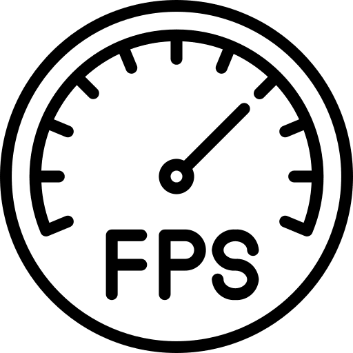 Frames per second framerate rate gaming icon
