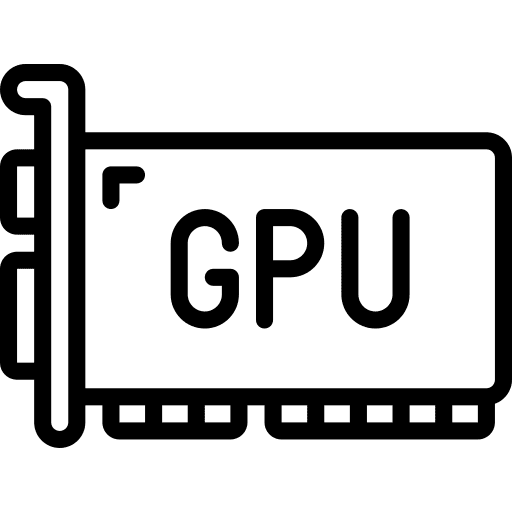 Gpu graphics card peripheral video card icon