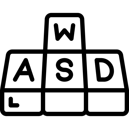 Wasd electronics gaming letters icon