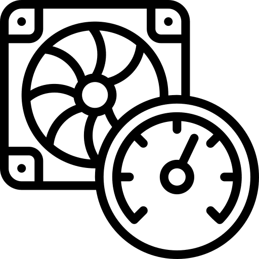 Fan cooler speed electronics icon
