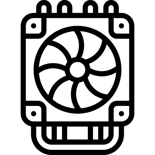 Heatsink electronics hardware device icon