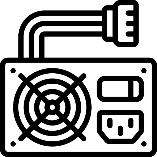 Power supply power supply component electronics icon