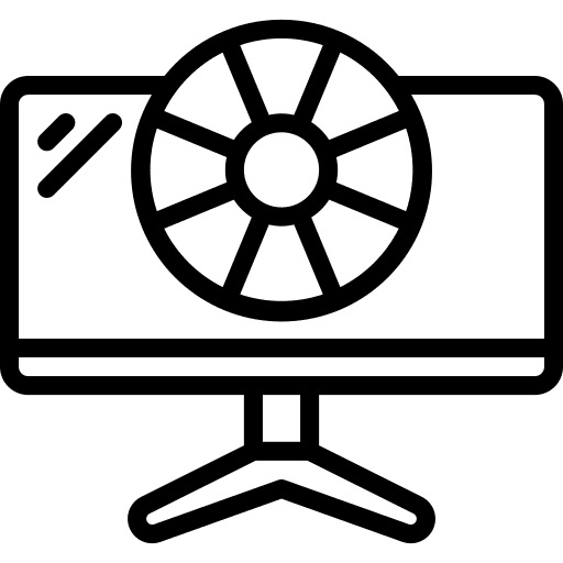 Computer monitor palette circle wheel icon