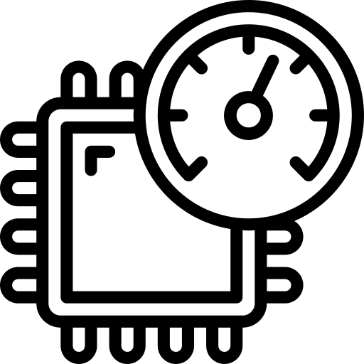 Cpu dial electronics processor icon
