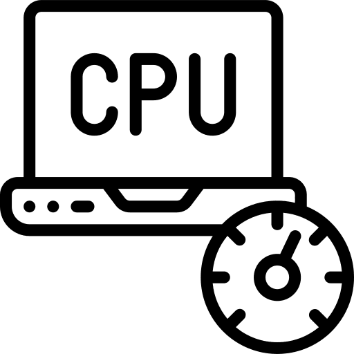 Laptop clocking cpu laptop icon